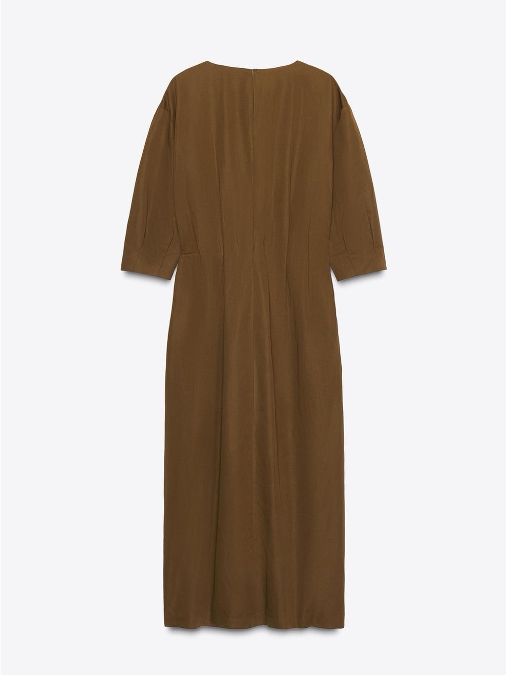 Zara Tan-Brown Midi Dress - Picture 6 of 13
